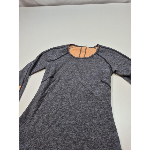 Lululemon Shirt Womens Small Gray Long Sleeve Running Thumbholes Pocket - Picture 2 of 11